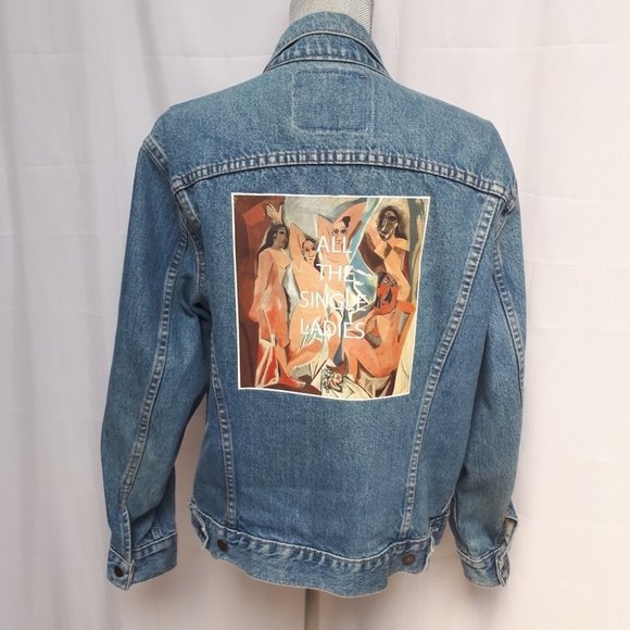Levi's Jackets & Blazers - Levi's Jean Jacket Graphic Print Pins 42